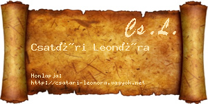 Csatári Leonóra névjegykártya